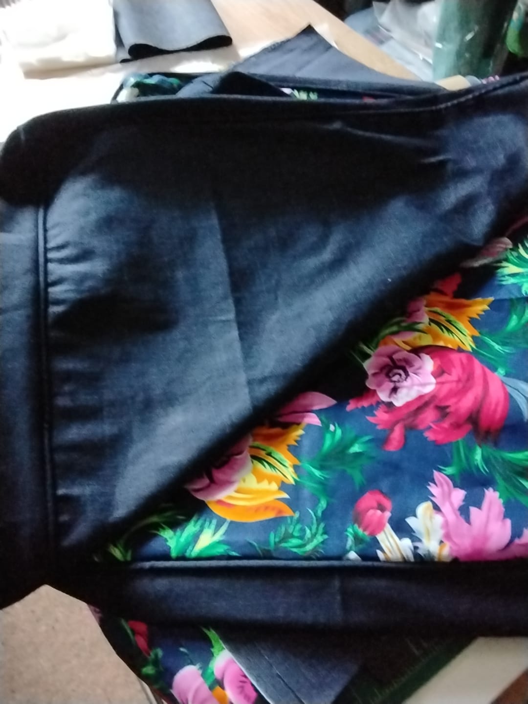 Customer photo review of 3 Metres 100% Cotton Denim Fabric- 55" (Dark Navy)