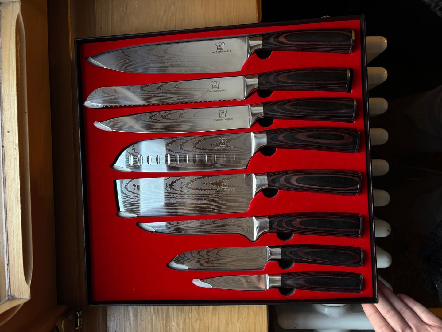 Customer photo review of Premium Knivset (+ GRATIS Knivblock & Knivslip)