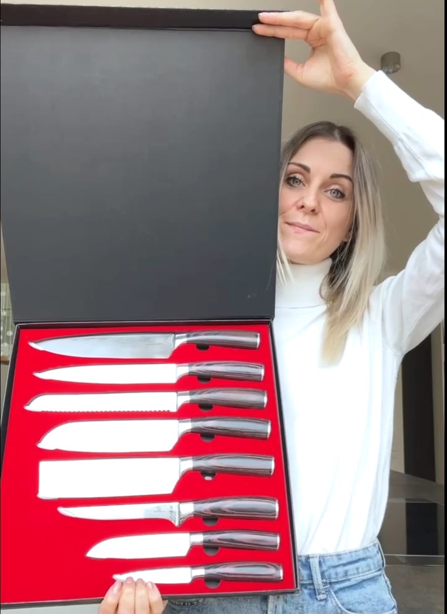 Customer photo review of Premium Knivset (+ GRATIS Knivblock & Knivslip)