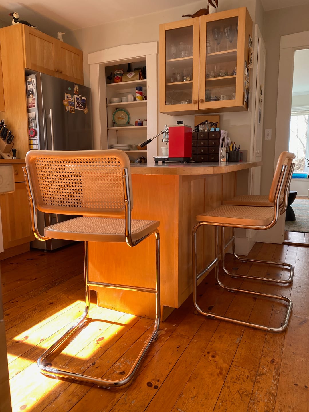 Customer photo review of Clear Sled Base Felt Chair Leg Protectors | Scratch & Noise-Free