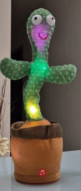 Customer photo review of Plush Cactus Toy 120 Song Speaker — Green | KIMLUD