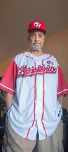 Customer photo review of Puerto Rico Custom Baseball Jersey