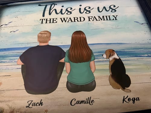 Customer photo review of Beautiful Beach Landscape Family Love Personalized Poster| Heartfelt Father's Day Gift For Dad, Husband