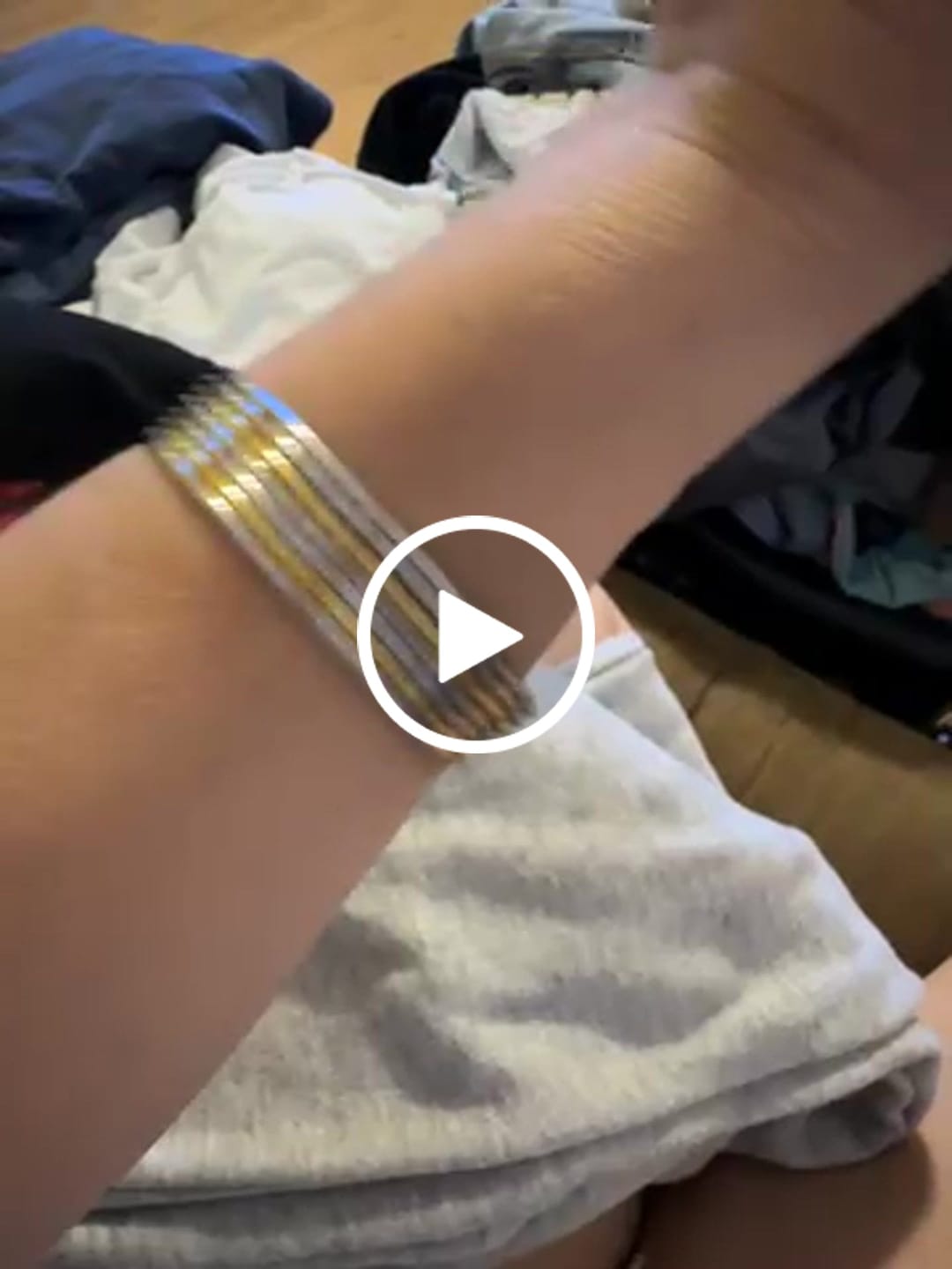 Customer video review of Set of Three Silver Bangles