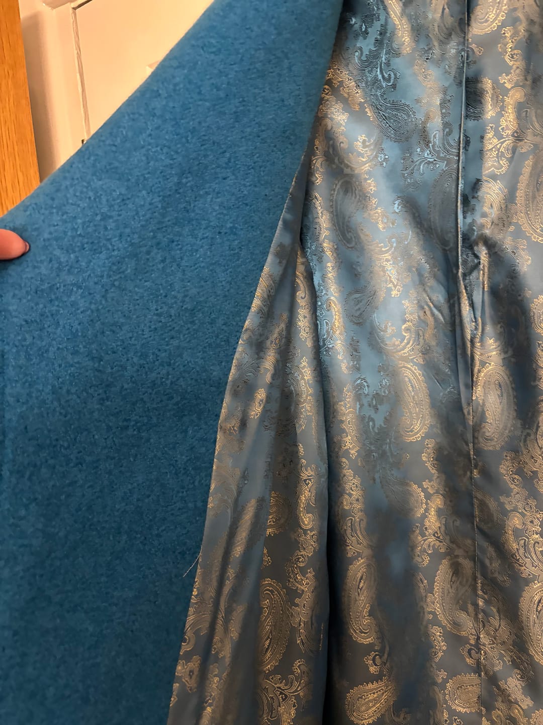 Customer photo review of Paisley Jacquard Lining Fabric