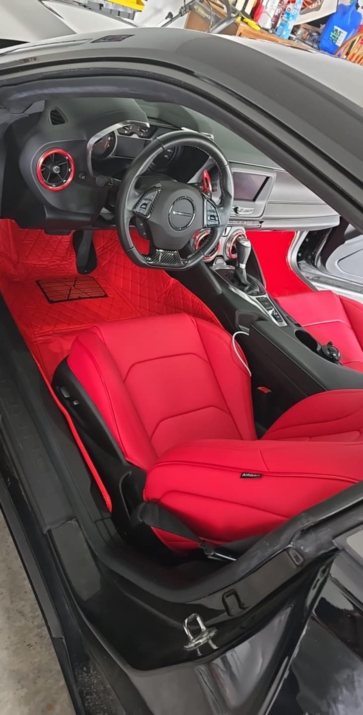 Customer photo review of 6th Gen Camaro Coupe Custom Leather Seat Covers