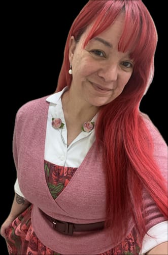 Customer photo review of Allure Top in Pink Sparkle - Vixen by Micheline Pitt