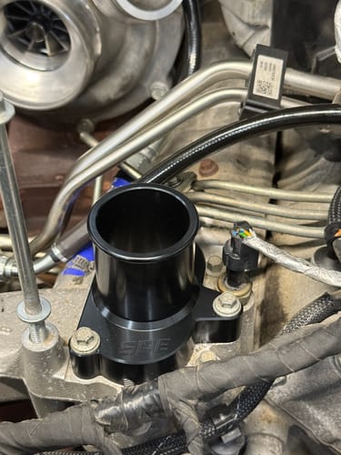 Customer photo review of SPE Motorsport 2011-2024 6.7L Powerstroke Upper Radiator Hose