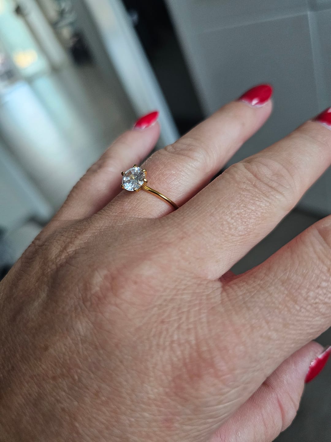 Customer photo review of Verena Ring | 18K vergoldet
