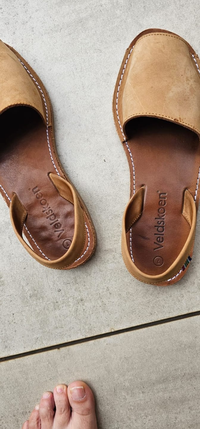 Customer photo review of Veldskoen Namaqualand Daisy Sandal (Tan)