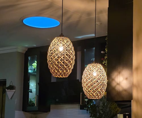 Customer photo review of Riley Rope Pendant Light Round | Oval or Round