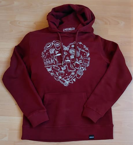 Customer photo review of Gartenwerkzeuge Herz - Unisex Organic Hoodie