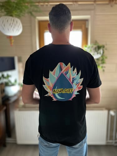 Customer photo review of AQUA_DIFF Premium Organic Shirt
