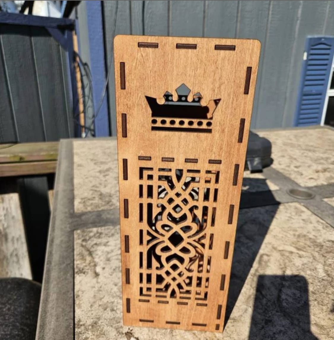 Customer photo review of Laser cut whisky wooden gift box svg file