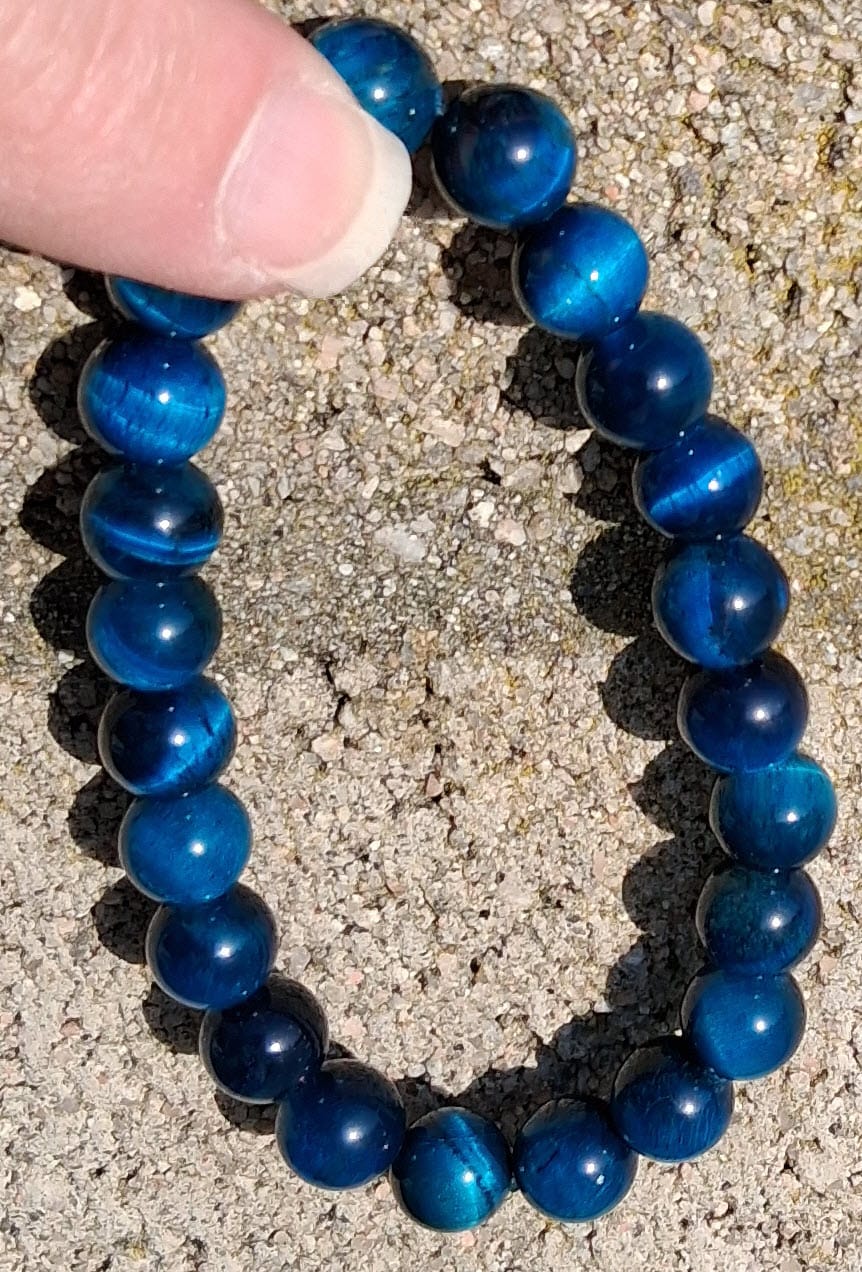 Customer photo review of Blue Tiger Eye Bracelet