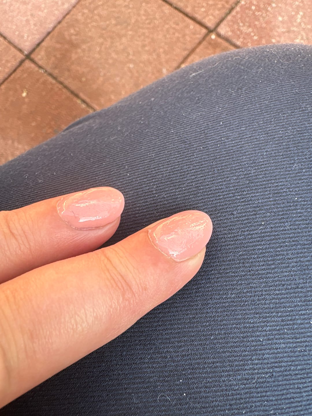 Customer photo review of Peach Sorbet Dipping Powder