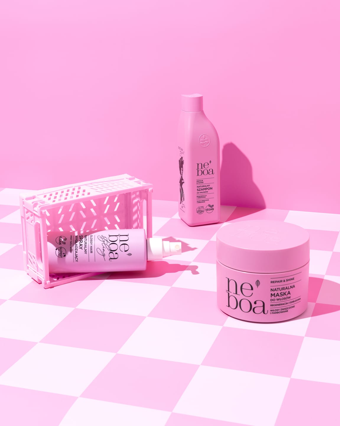 Customer photo review of Pink on Pink Checkered Backdrop
