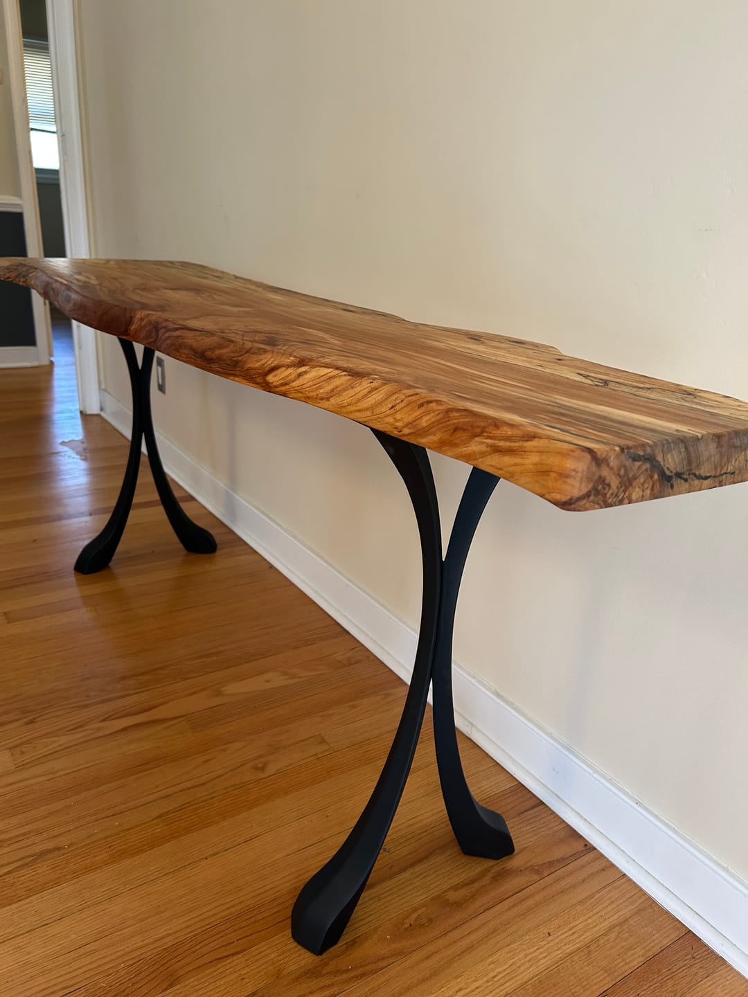 Customer photo review of Console Table Legs 28H 16W Handmade Metal Design 209 Xeni