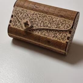 Customer photo review of Wooden clutch handbag purse laser cut svg file