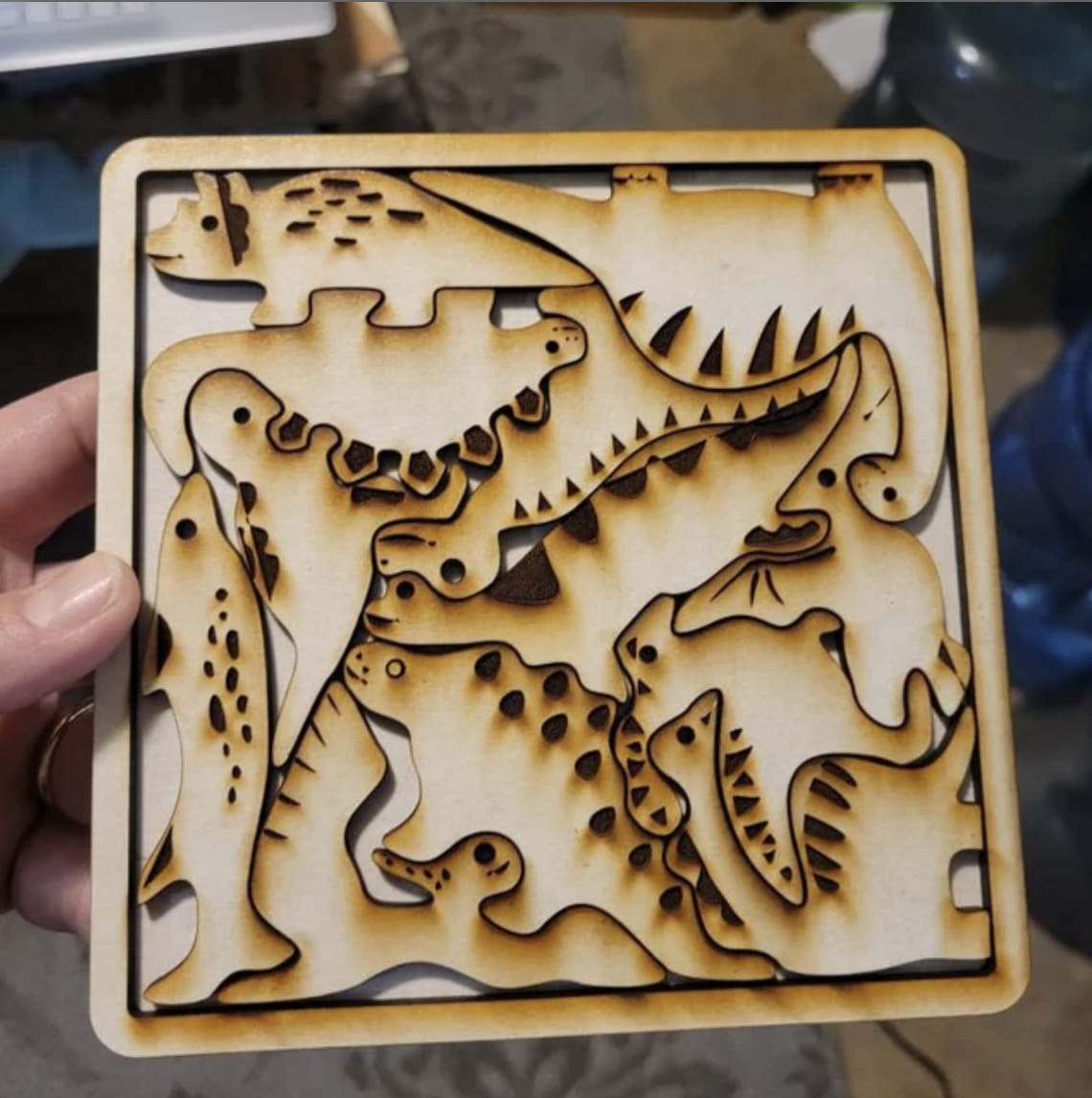 Customer photo review of Educational kids animals puzzle 4 bundle laser cut svg file