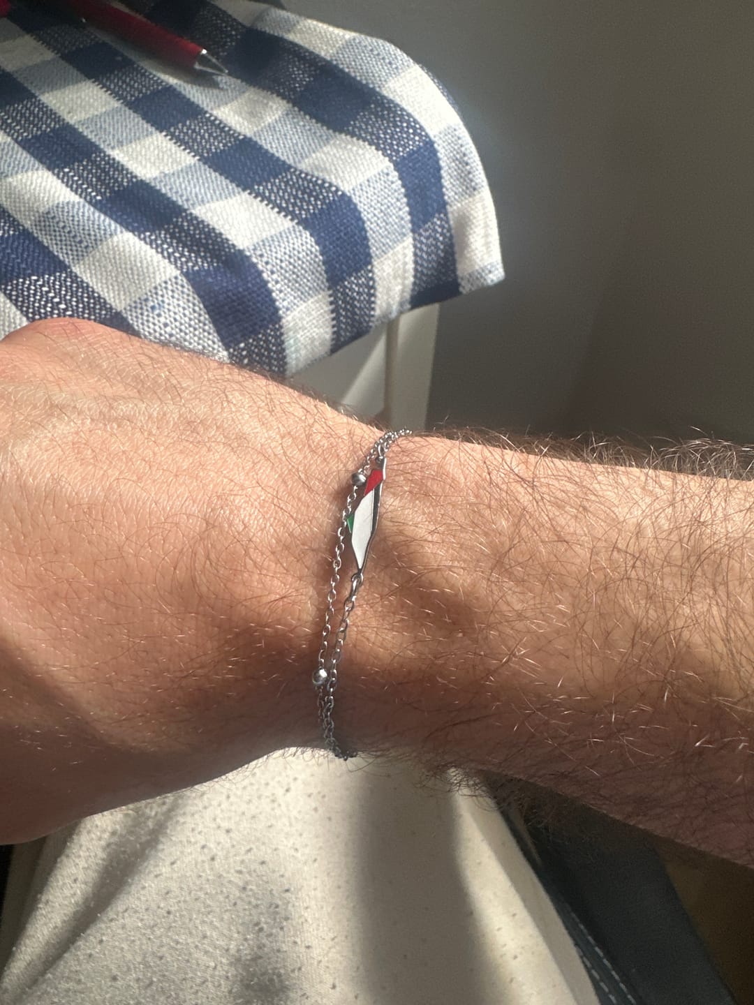 Customer photo review of Palestine Map Bracelet