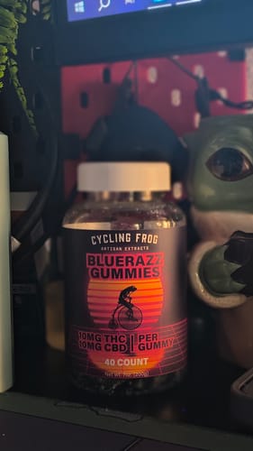Customer photo review of BlueRazz Gummies, 10mg THC + 10mg CBD