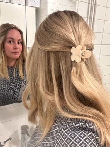 Customer photo review of Neutral Dimensional Blonde 8x8 18 Inches Topper
