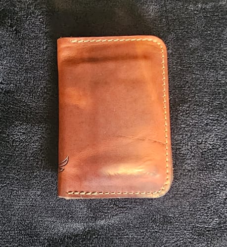 Customer photo review of The Tyler Vertical Wallet