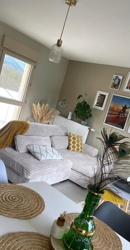 Customer photo review of Canapé d'angle convertible grande méridienne MONTPARNASSE