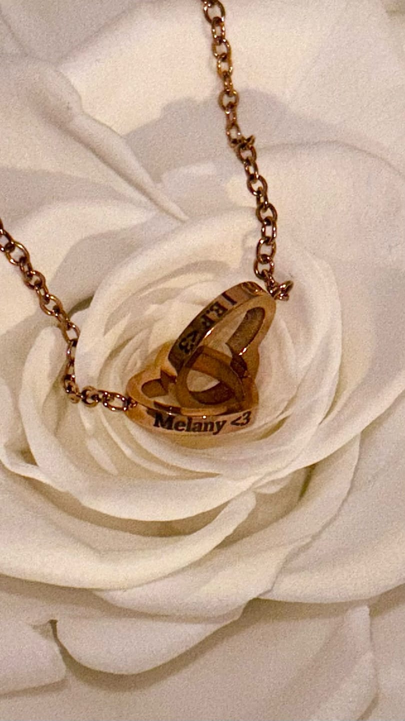 Customer photo review of Double Heart Necklace
