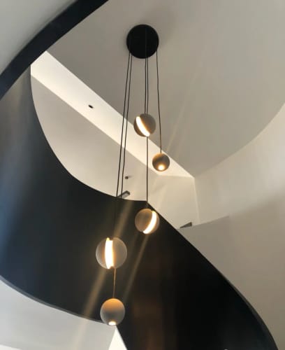 Customer photo review of Voolge The Orb Cement Pendant Lights