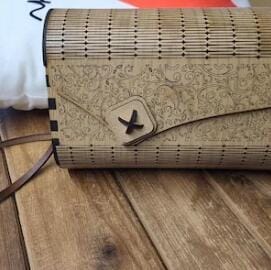 Customer photo review of Wooden clutch handbag purse laser cut svg file