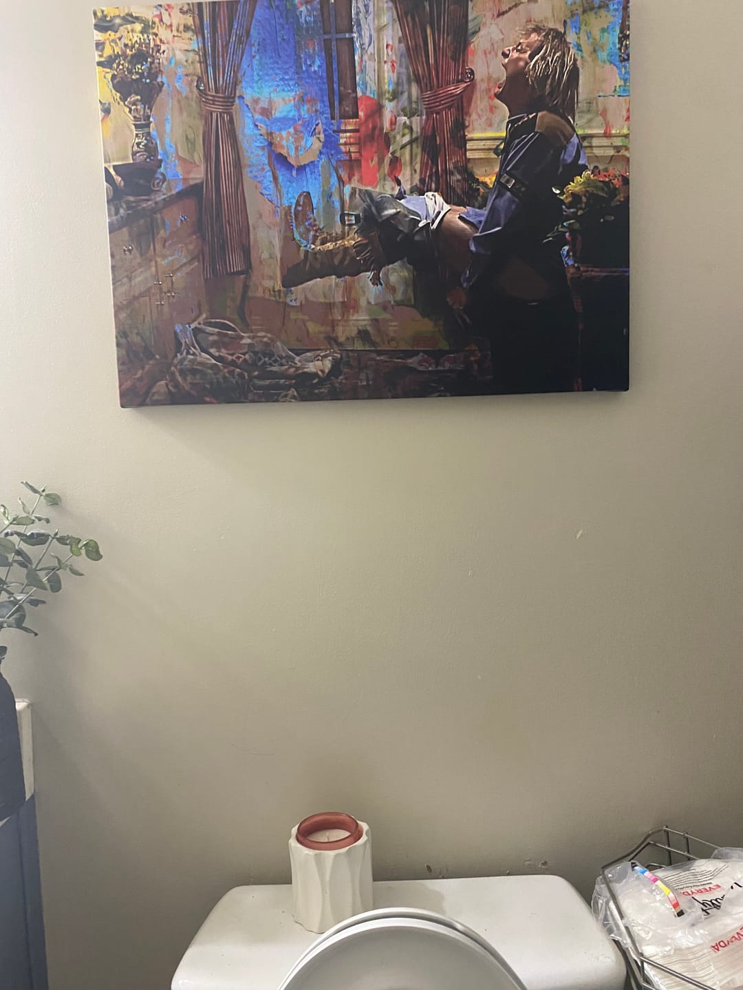 Customer photo review of Dumb & Dumber Bathroom Decor Wall Art