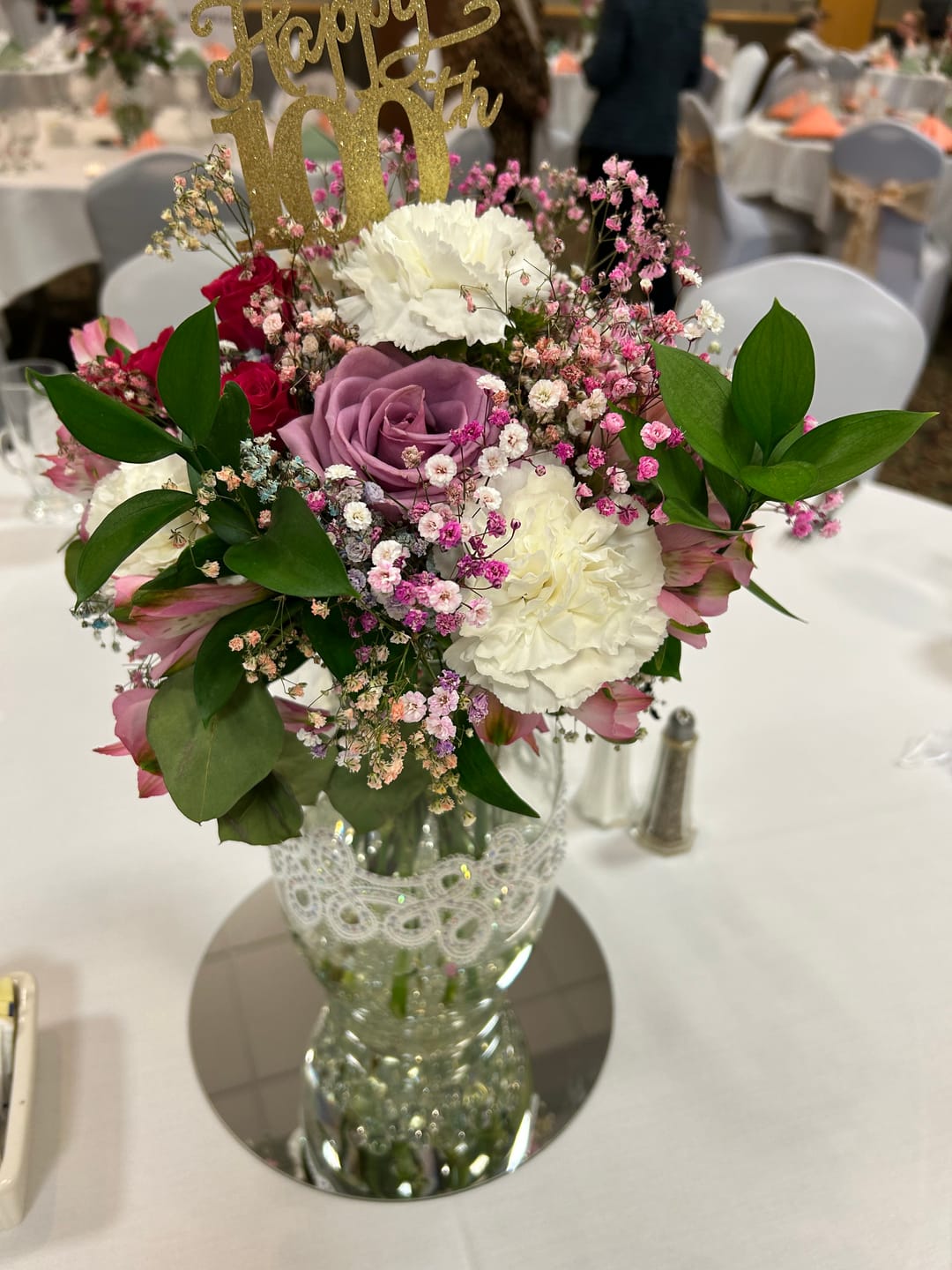 Customer photo review of Pastel Rainbow Tinted Baby's Breath