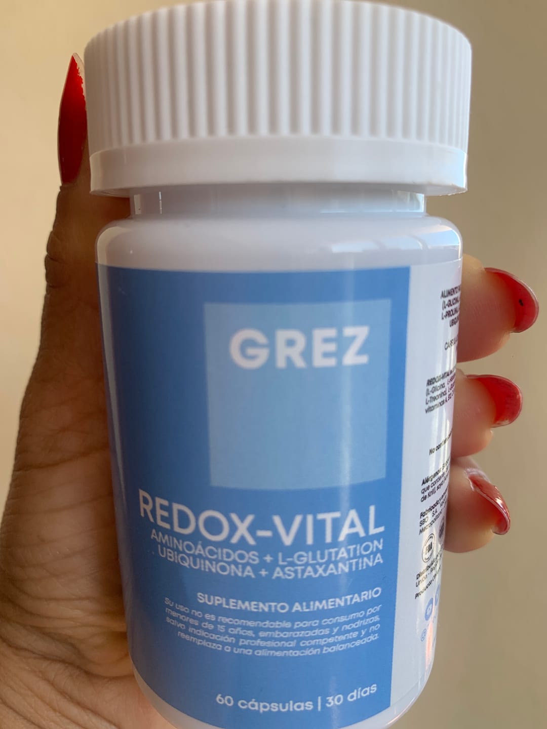 Customer photo review of REDOX-VITAL - Aminoácidos, L-glutation, vitaminas y minerales