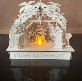 Customer photo review of Nativity scene miniatures laser cut svg file