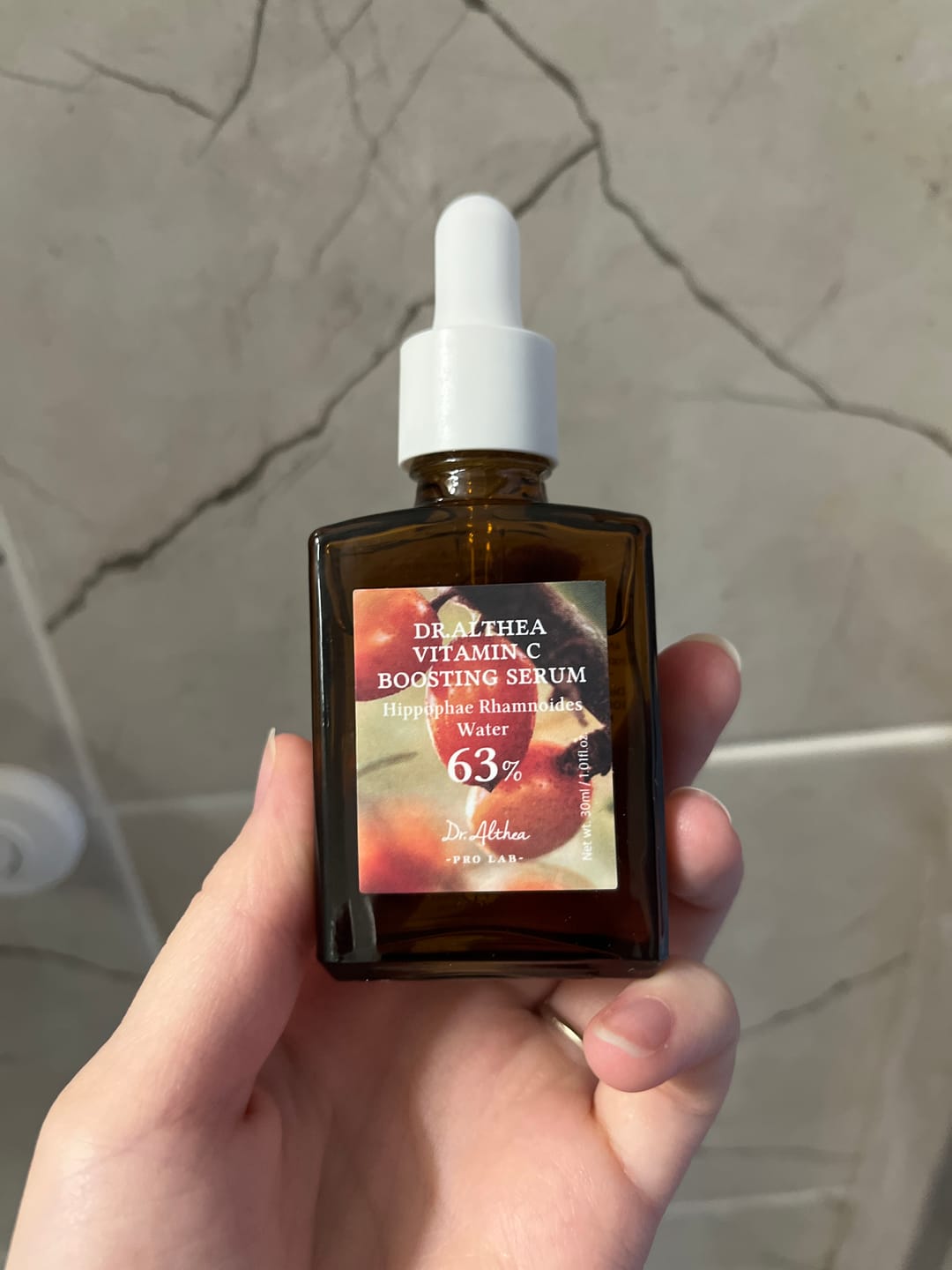 Customer photo review of Serums-būsteris ar vitamīnu kompleksu 20% Dr. Althea Vitamin C Boosting Serum