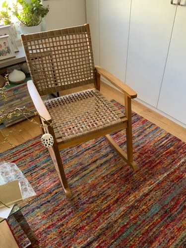 Customer photo review of RECIFE - Rocking chair en acacia massif et corde