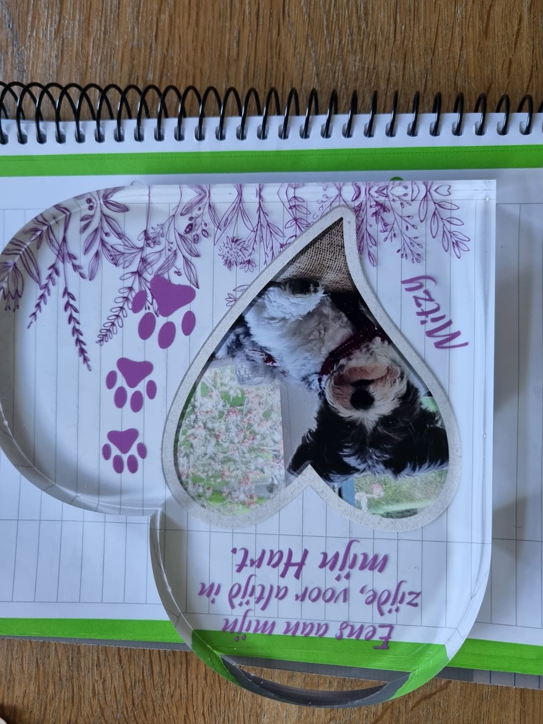Customer photo review of Eens aan mijn zijde - Gepersonaliseerd glazen hart