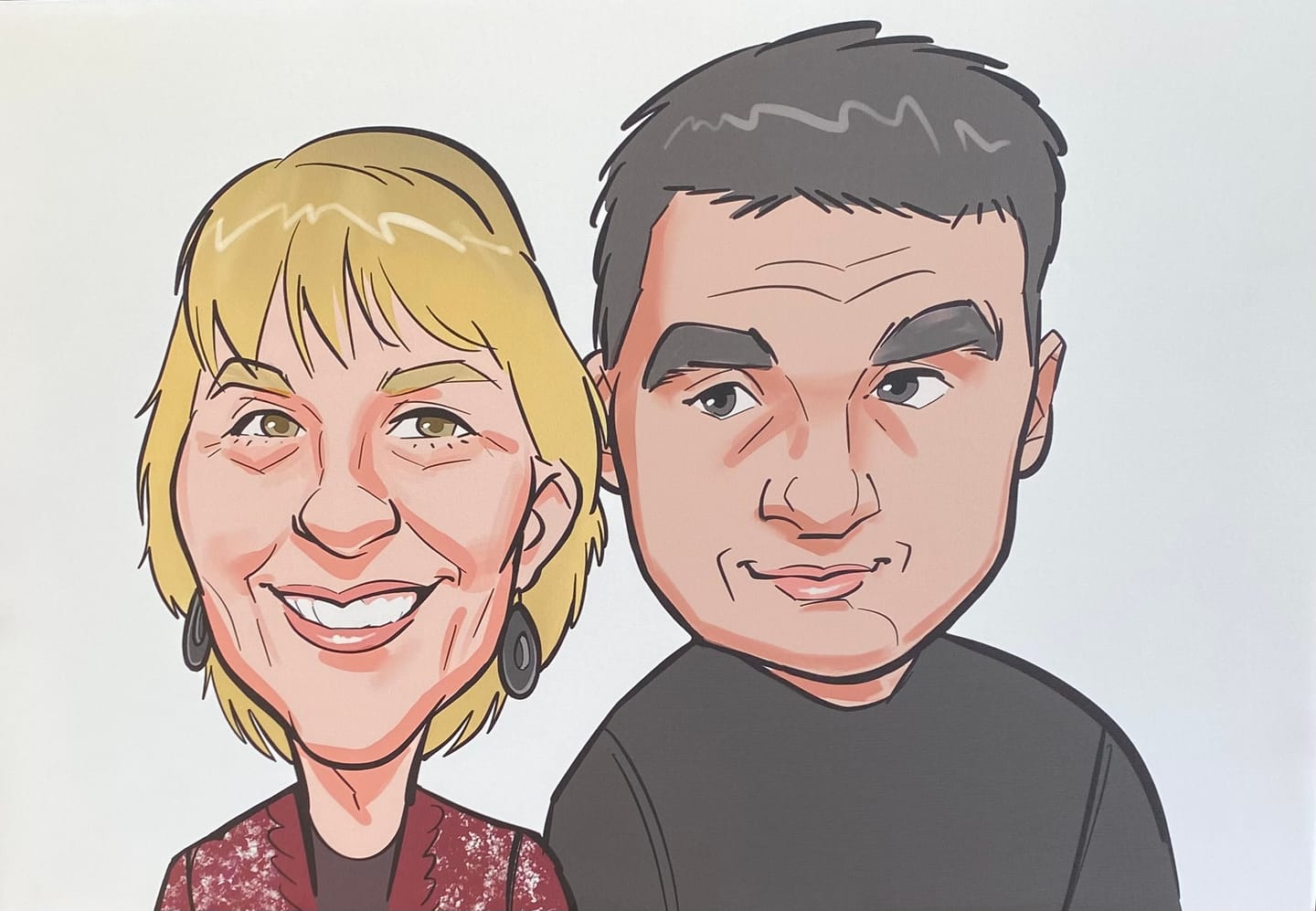 Customer photo review of Portrait Caricature sur toile