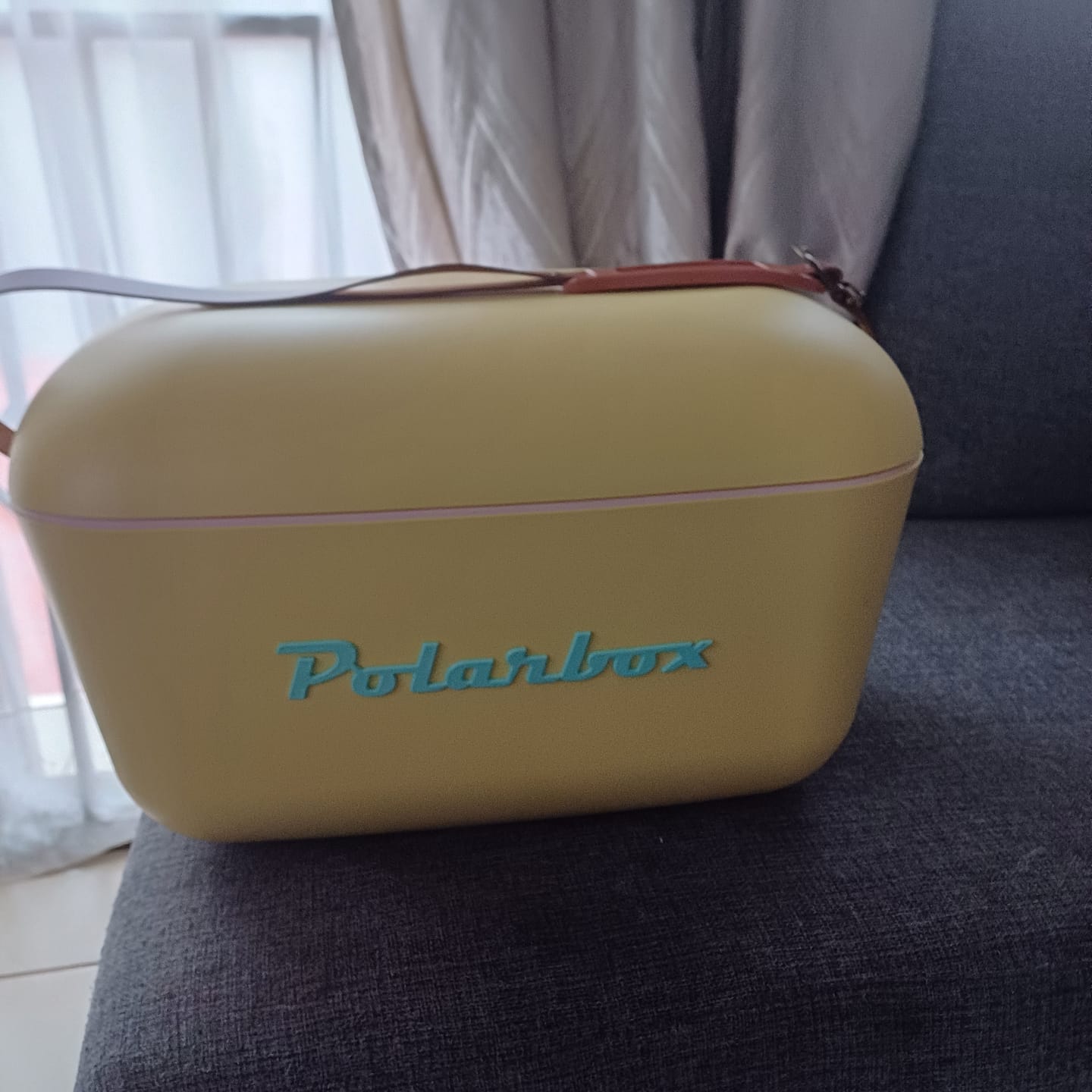 Customer photo review of Polarbox Retro Cooler Box 20L / 12L Yellow and Cyan