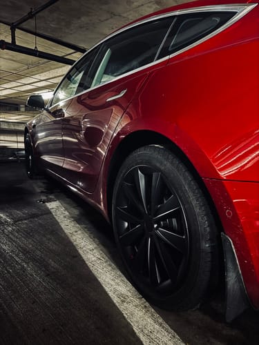 Customer photo review of TESPLUS 18'' Blade Style Wheel Cover for Model 3