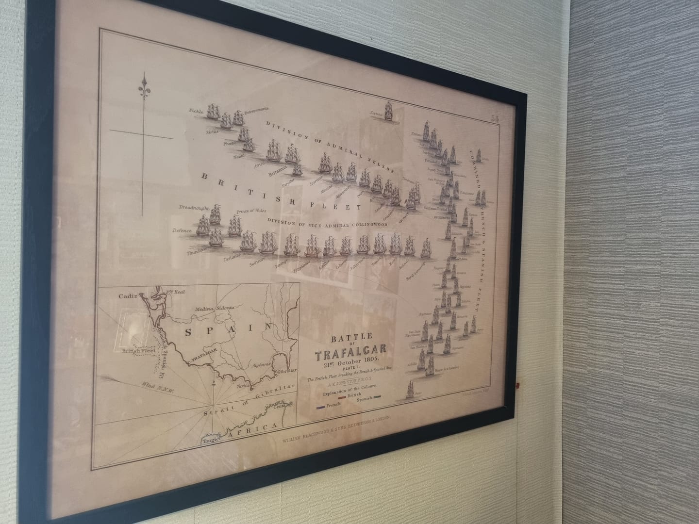 Customer photo review of Battle of Trafalgar: The British Fleet breaking the French and Spanish line by AK Johnston, 1852