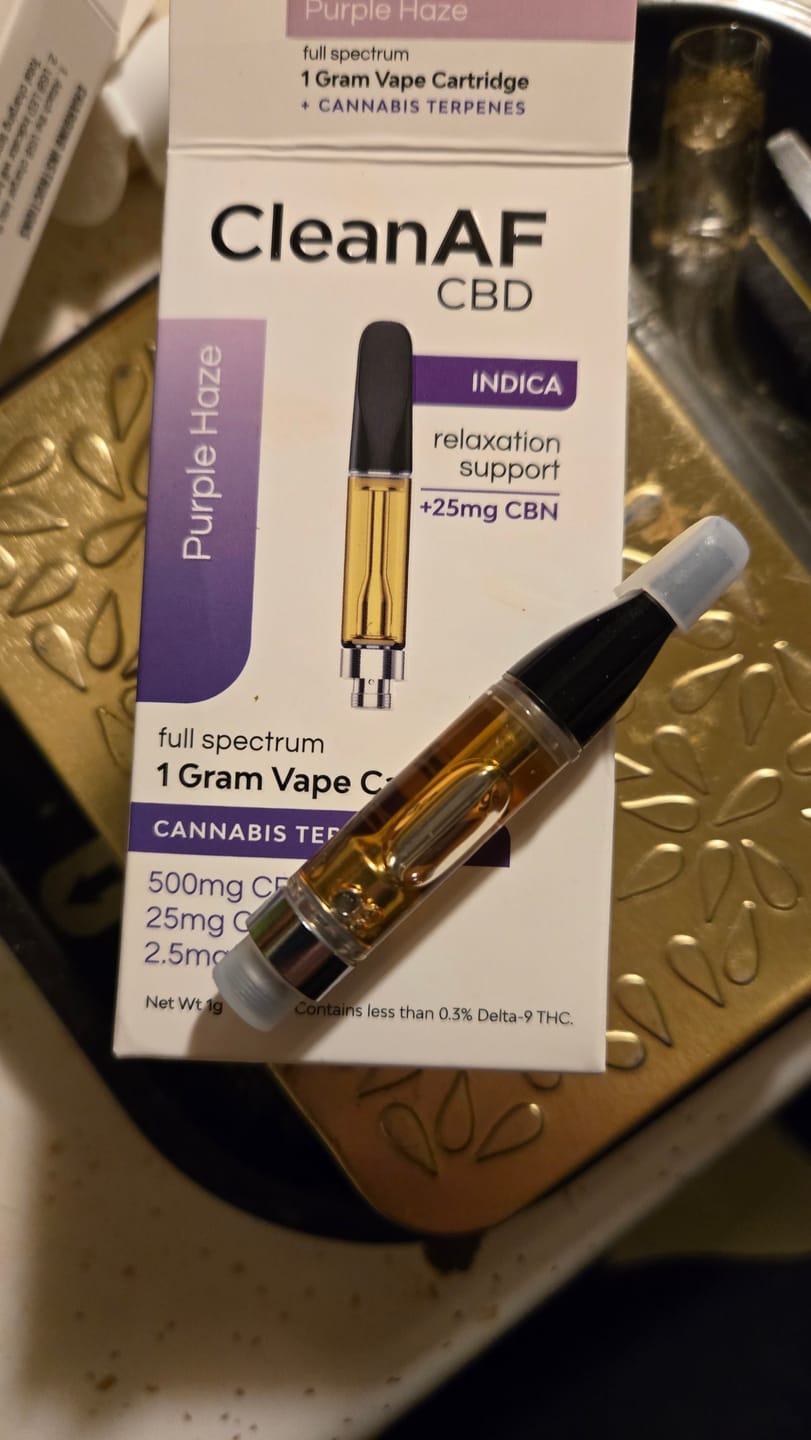Customer photo review of Purple Haze THC Vape Cartridge