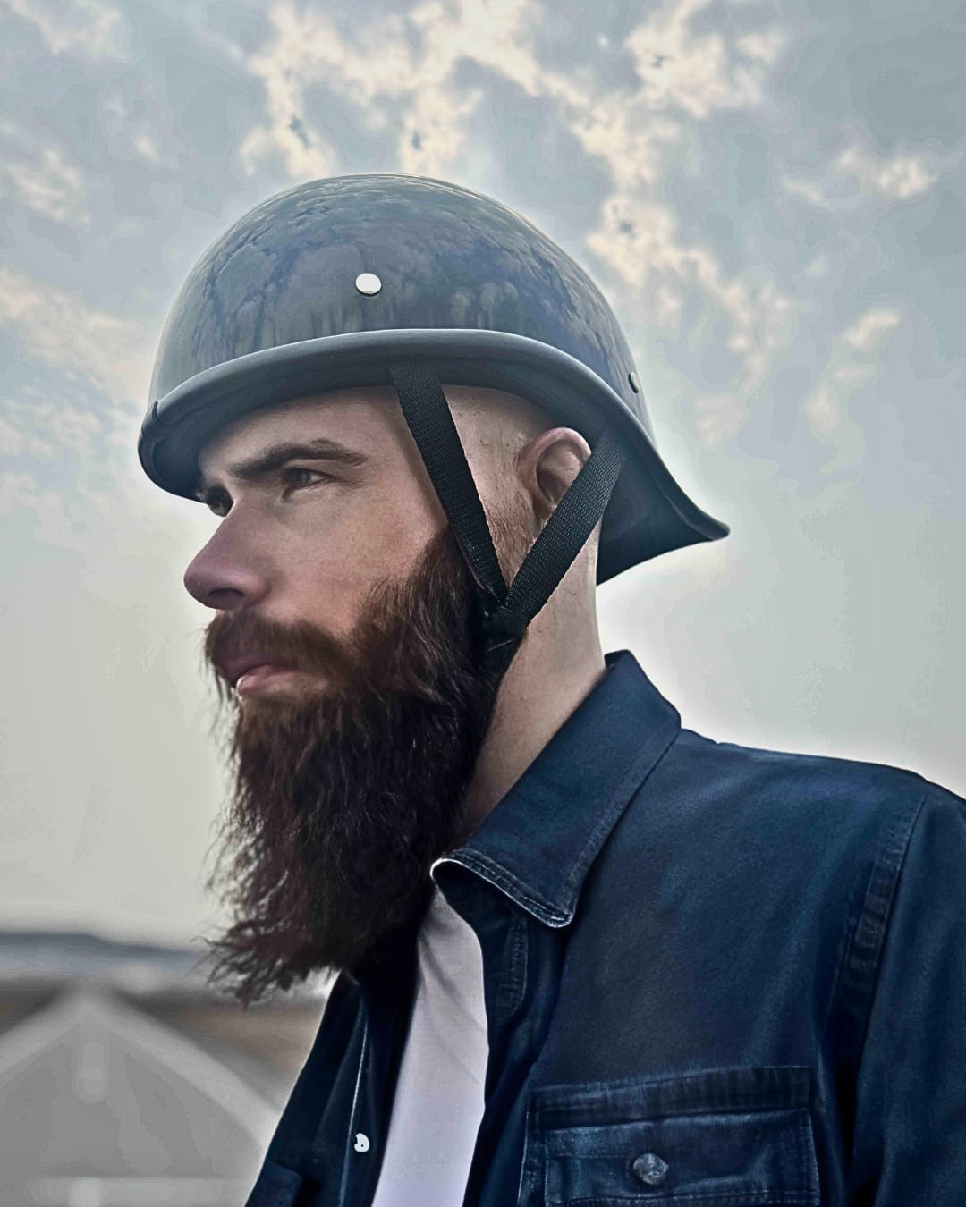 Customer photo review of Lightweight Reversible DOT Baseball Helmet / Gloss Black