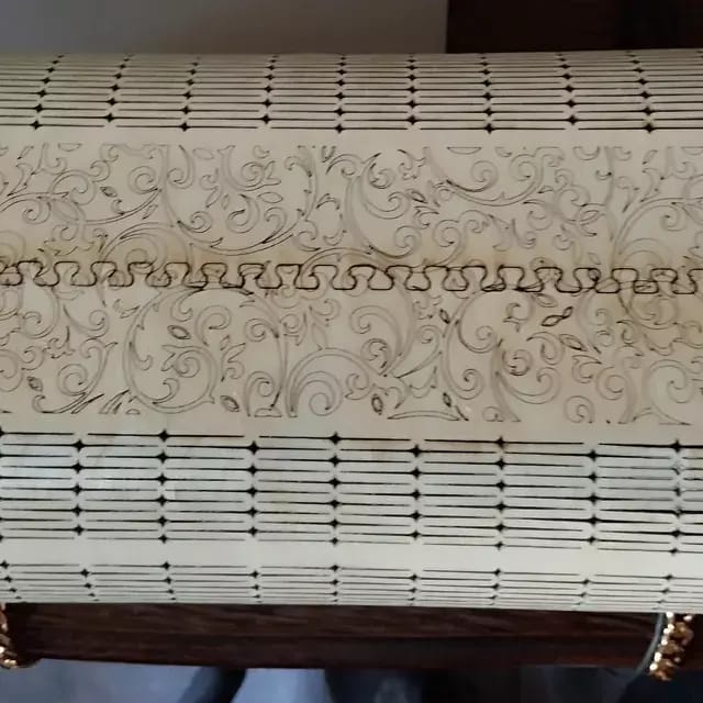 Customer photo review of Wooden clutch handbag purse laser cut svg file