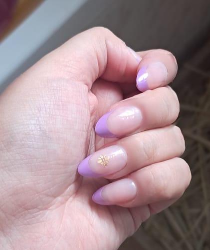Customer photo review of XCOATTIPS® Purple Pastel French Kit - Short Almond