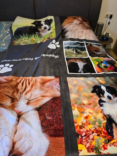 Customer photo review of Kuscheldecke - Haustiere mit Fotoupload und Name - personalisierbar