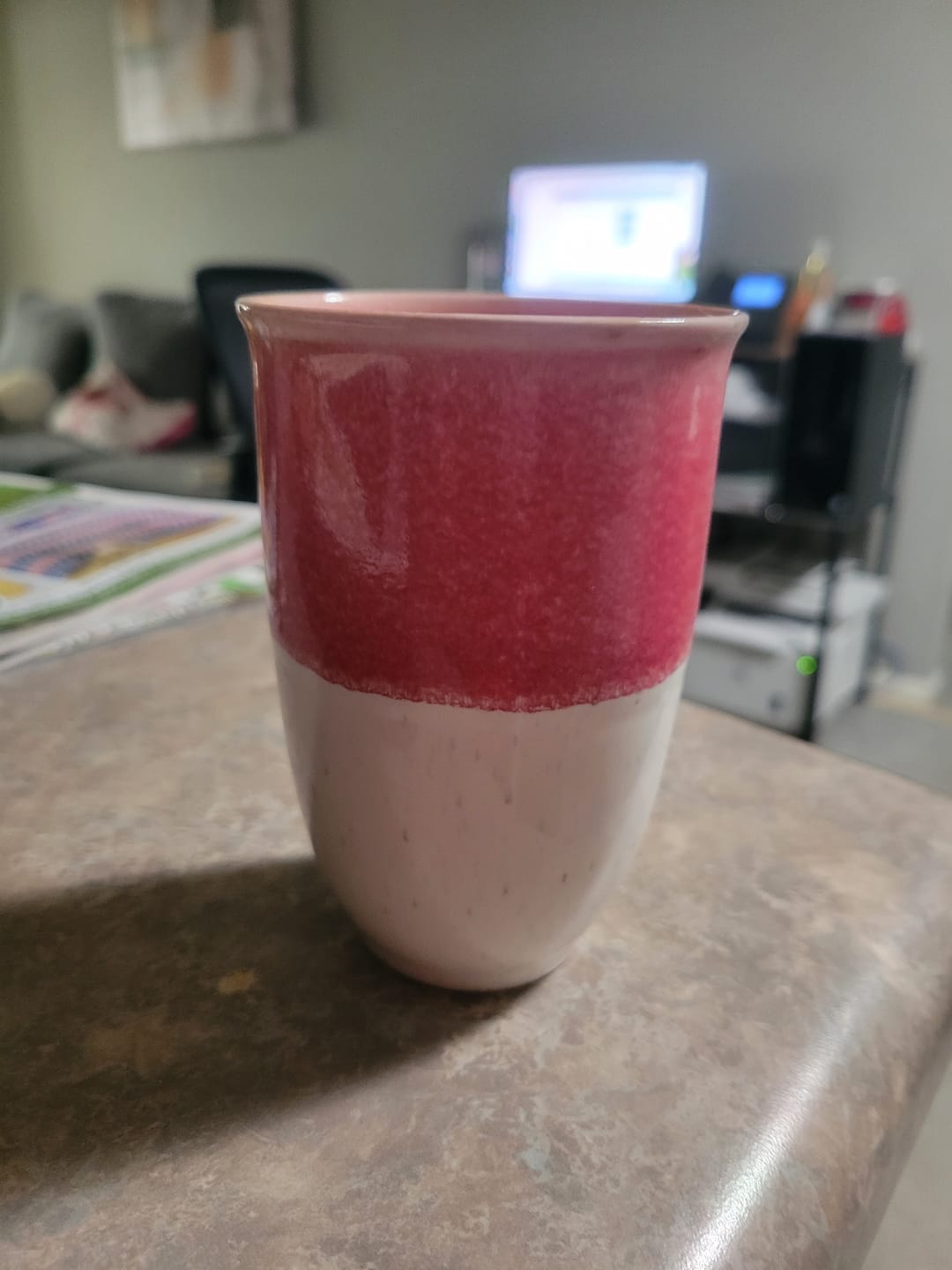 Customer photo review of Coral Pink Cup (Includes Lid & Band)