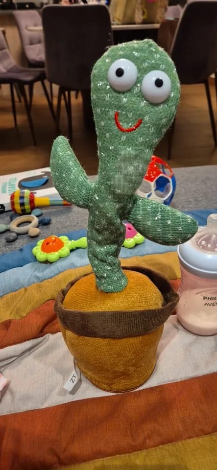 Customer photo review of Plush Cactus Toy 120 Song Speaker — Green | KIMLUD